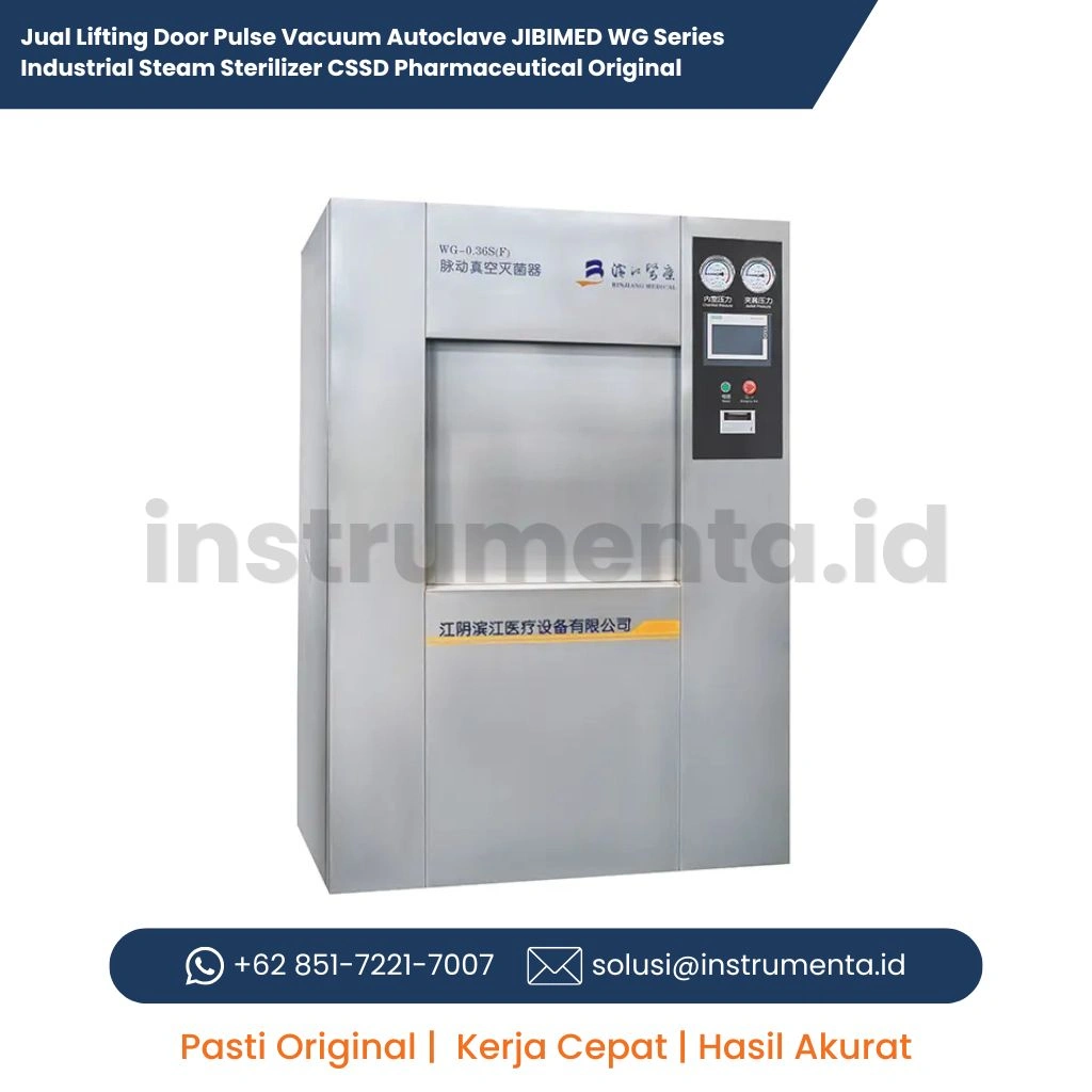 Jual Lifting Door Pulse Vacuum Autoclave JIBIMED WG Series Industrial Steam Sterilizer CSSD Pharmaceutical Original
